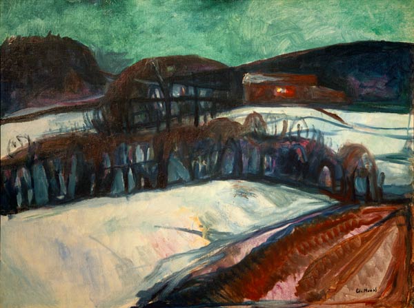 La maison rouge dans la neige – Edvard Munch Edvard Munch 85x75