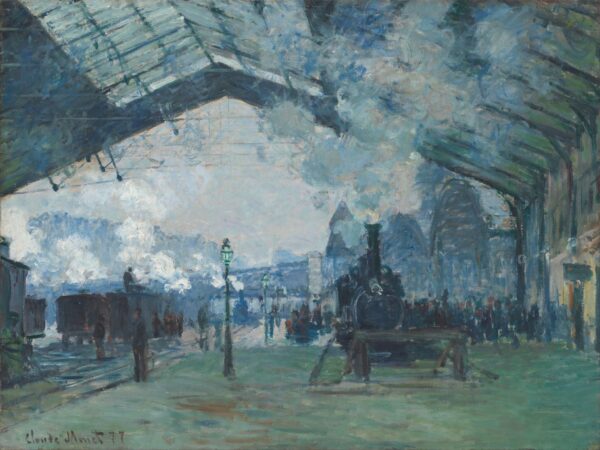 La Gare Saint-Lazare, le train de Normandie – Claude Monet Claude Monet 85x75