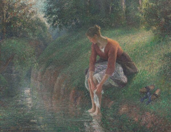 Le bain de pieds – Camille Pissarro Camille Pissarro 85x75