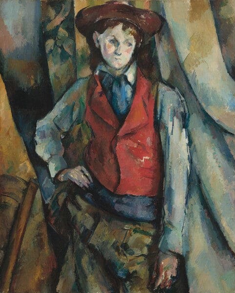 Garçon au gilet rouge – Paul Cézanne Paul Cézanne 70x85