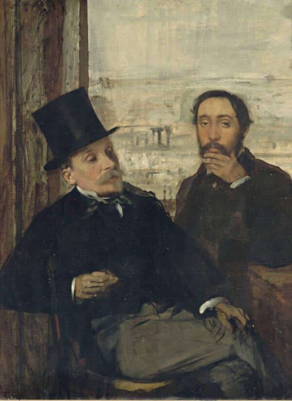 Autoportrait avec Evariste de Valernes (1816-96) – Edgar Degas Edgar Degas 70x105