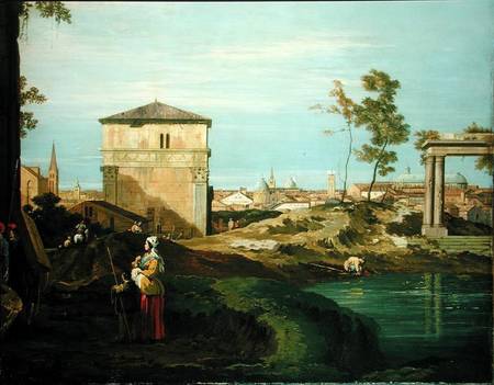 Détail de « Capriccio avec motifs de Padoue » – Giovanni Antonio Canal Giovanni Antonio Canal 85x75