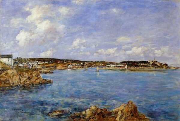 Douarnenez, la baie, vue sur l’île Tristan – Eugène Boudin Eugène Boudin 105x70