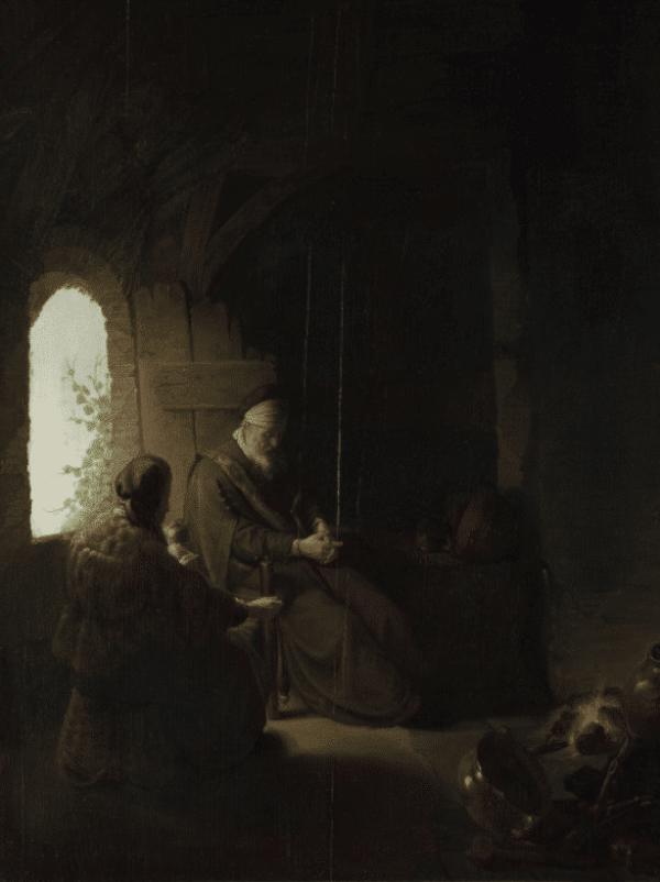 Anna et l’aveugle Tobit – Rembrandt van Rijn Rembrandt van Rijn 70x85