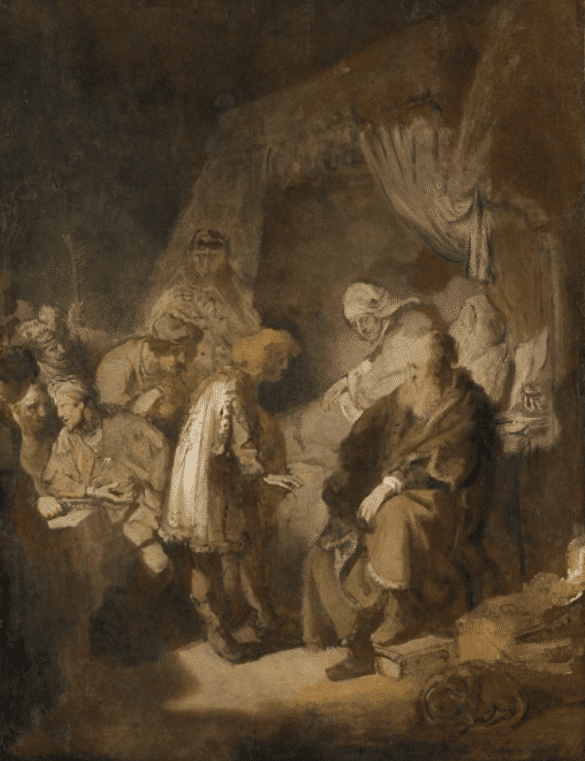 Joseph raconte ses rêves à ses parents et à ses frères – Rembrandt van Rijn Rembrandt van Rijn 70x85