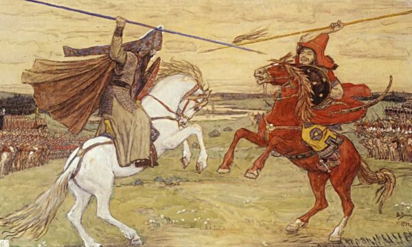 Duel Peresvet avec Chelubey – Viktor Vasnetsov Viktor Vasnetsov