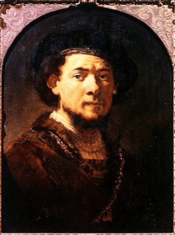 Portrait d’un homme avec une chaîne en or ou, Autoportrait avec barbe – Rembrandt van Rijn Rembrandt van Rijn 70x85