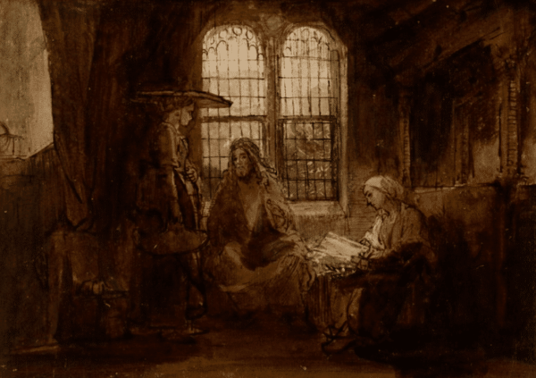 Le Christ conversant avec Marthe et Marie – Rembrandt van Rijn Rembrandt van Rijn 105x70