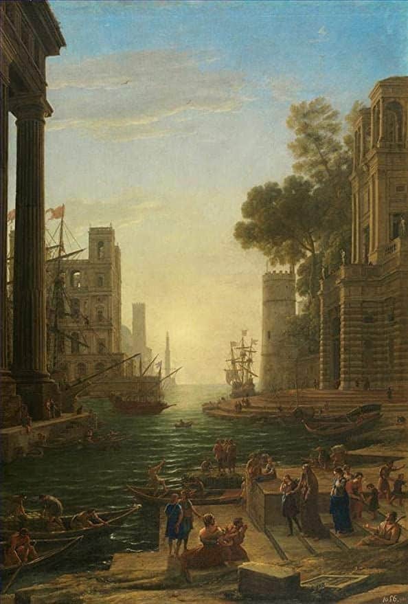 Embarkation of St. Paula Romana at Ostia – Claude Lorrain Claude Lorrain 70x105