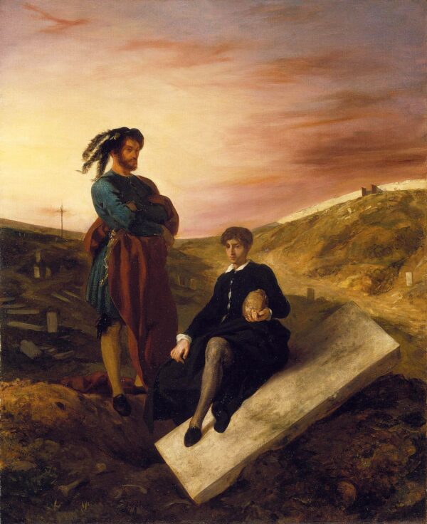 Hamlet et Horatio au cimetière 1835 – Eugène Delacroix Eugène Delacroix 70x85