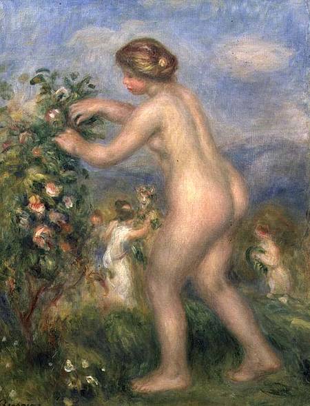 Femme nue cueillant des fleurs – Pierre-Auguste Renoir Pierre-Auguste Renoir 70x85