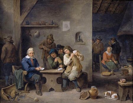 Figures de jeu dans une taverne – David The Younger Teniers David Teniers le Jeune