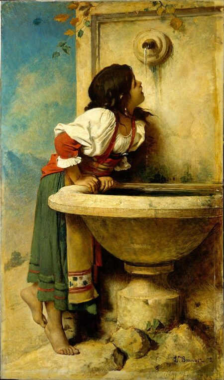 Fille romaine à la fontaine – Léon Bonnat Léon Bonnat