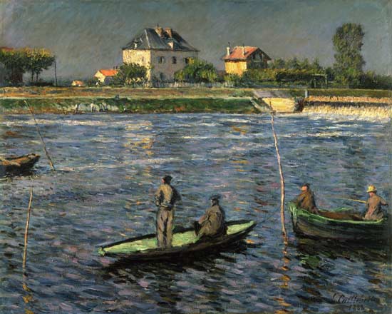 Bateaux de pêcheurs sur la Seine – Caillebotte Gustave Caillebotte 85x75