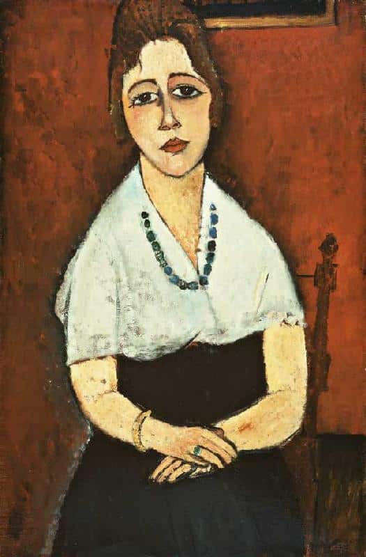 Jeune femme avec la chaîne de col (Elena Picard) – Amadeo Modigliani 70x105