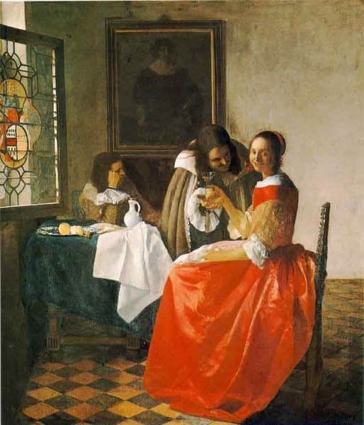 La Jeune Fille au verre de vin – Johannes Vermeer Johannes Vermeer 70x85