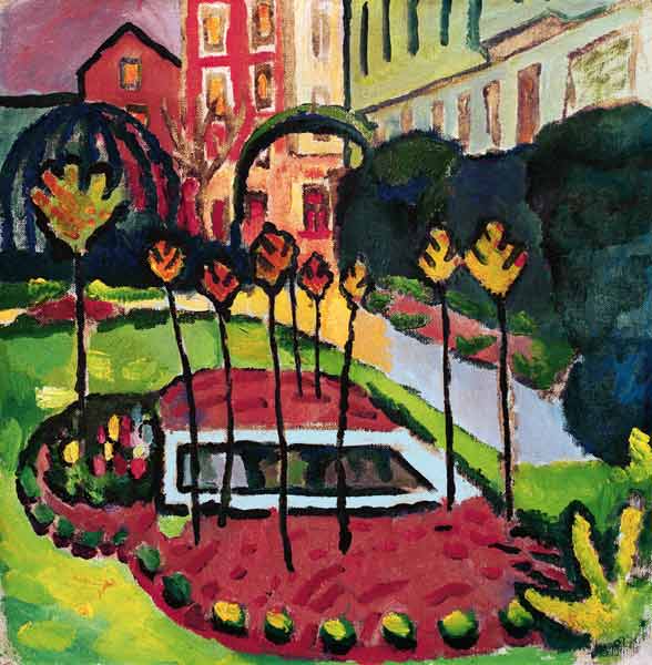 Jardin avec bassin – August Macke August Macke 70x70