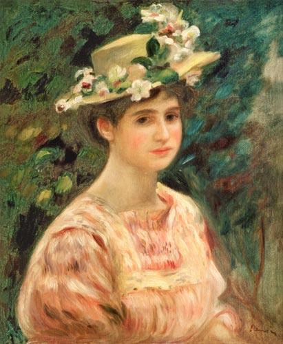 Fille avec des églantines sur son chapeau – Pierre-Auguste Renoir Pierre-Auguste Renoir 70x85