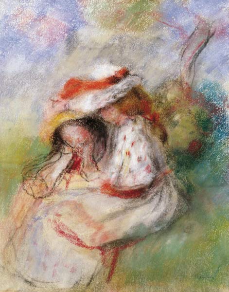 Deux jeunes filles dans un jardin – Pierre-Auguste Renoir Pierre-Auguste Renoir 70x85