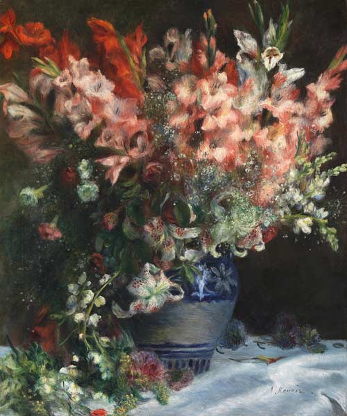 Glaïeuls dans un vase – Pierre-Auguste Renoir Pierre-Auguste Renoir 70x85