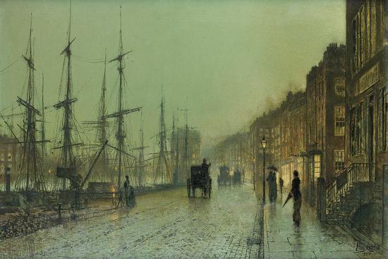 Docks de Glasgow – John atkinson grimshaw John Atkinson Grimshaw 105x70