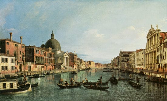 Grand Canal : vue du Sud-Ouest depuis la Chiesa degli Scalzi tonne Fondamenta della Crose le – Canal Giovanni Antonio Giovanni Antonio Canal 105x70