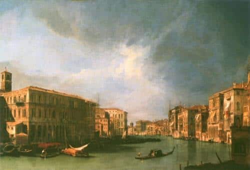 Grand canal : vue du nord depuis la proximité du pont du Rialto le – Giovanni Antonio Canal Giovanni Antonio Canal 105x70