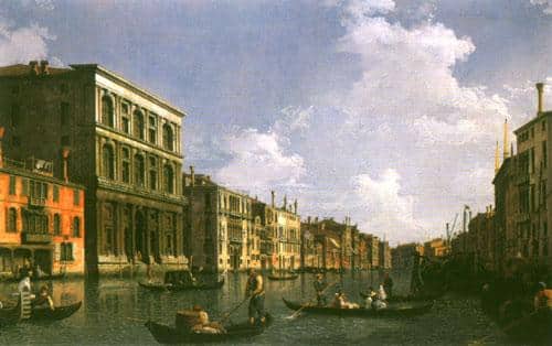 Grand Canal : vue Sud-Ouest du Palazzo Grimani tonne le Palazzo FoscAri le – Canal Giovanni Antonio Giovanni Antonio Canal 105x70