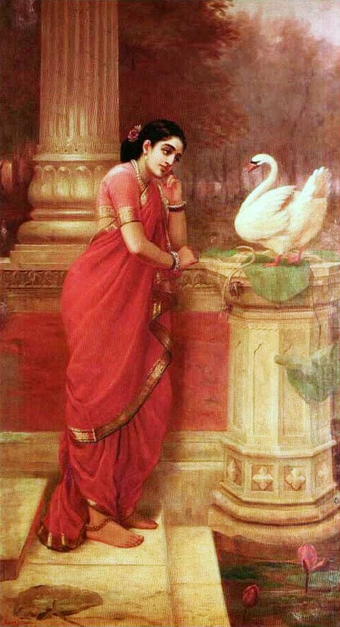 Hamsa Damayanti – Ravi Varmâ 70x120