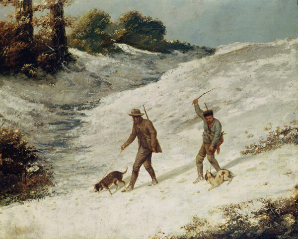 Braconniers dans la neige – Gustave Courbet Gustave Courbet 85x75