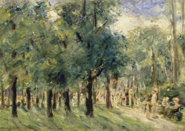 Route dans le jardin animalier avec des passants – Max Liebermann Max Liebermann 105x70