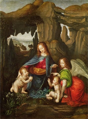 La Vierge aux rochers - Léonard de Vinci - Reproductions de tableaux et peintures haut de gamme