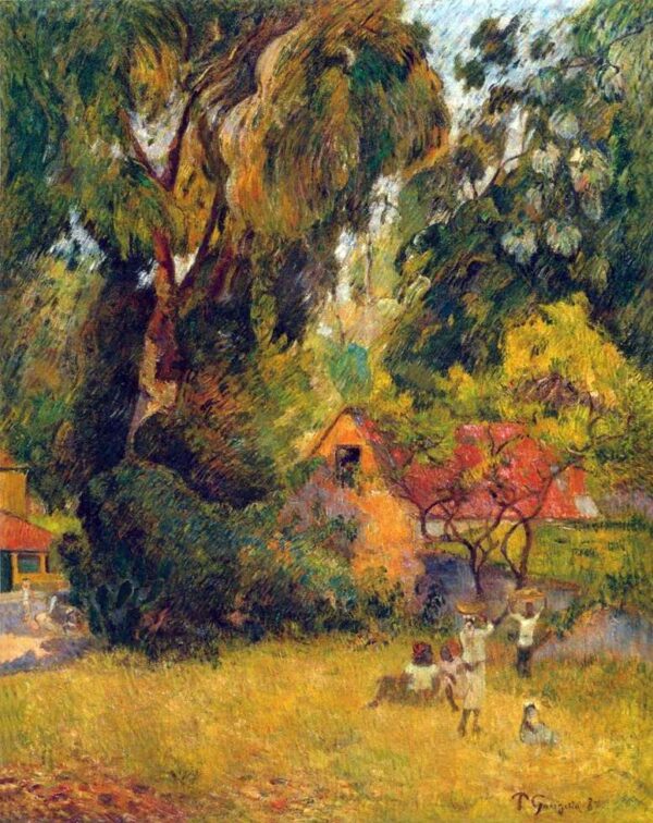 Cabanes sous les arbres – Paul Gauguin Paul Gauguin 70x85