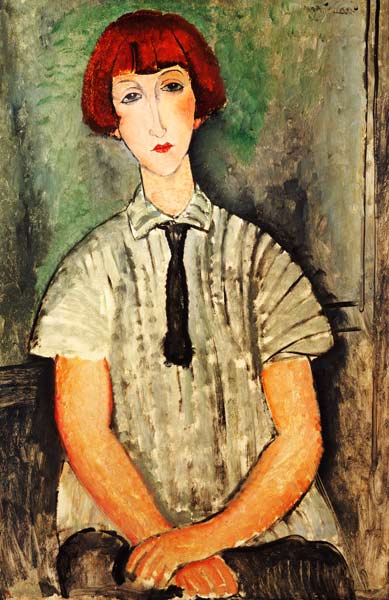 Jeune fille en chemise rayée – Amedeo Modigliani Amedeo Modigliani 70x105