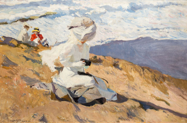 La plage à Biarritz – Sorolla Joaquín Sorolla 105x70