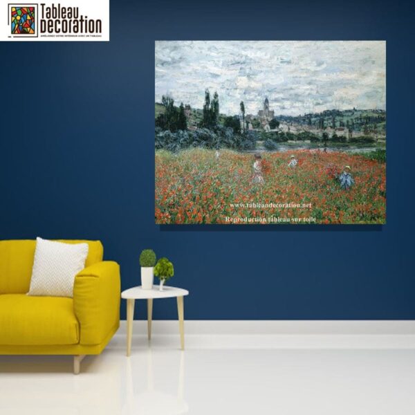 Champ de coquelicots près de Vétheuil – Tableau Monet Claude Monet 85x75 5