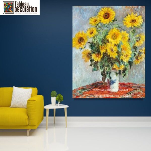 Bouquet de tournesols – Claude Monet tableau fleur Claude Monet 70x85 2