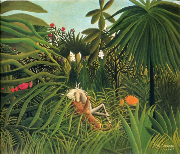 Jaguar attaquant un cheval – Henri Rousseau Henri Rousseau 85x75