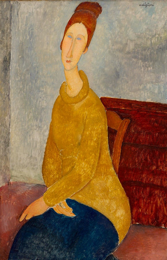 Jeanne Hébuterne (Le sweater jaune) – Amedeo Modigliani Amedeo Modigliani 70x105