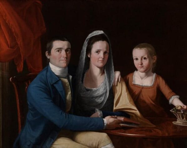 Jonathan Trumbull Jr. avec Mme Trumbull et Faith Trumbull – John Trumbull John Trumbull 85x75