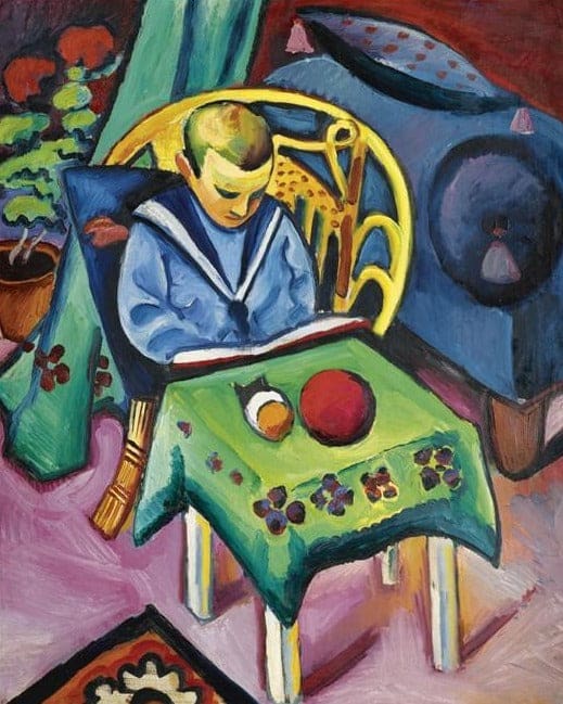 Garçon avec un livre et des jouets – August Macke August Macke 70x85