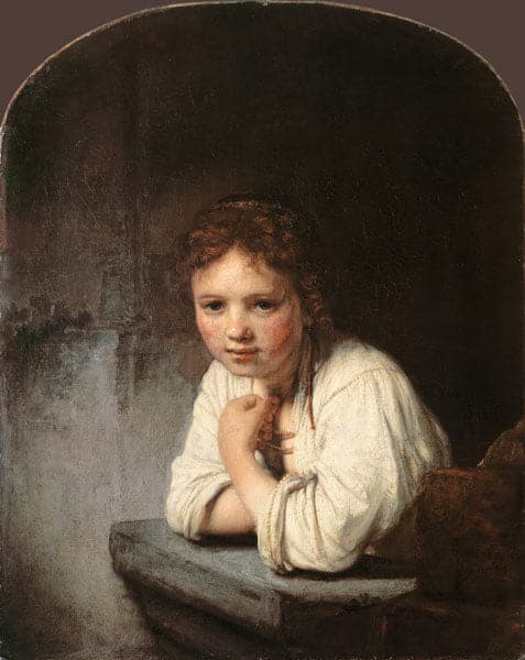 Jeune fille à la fenêtre – Rembrandt van Rijn Rembrandt van Rijn 70x85