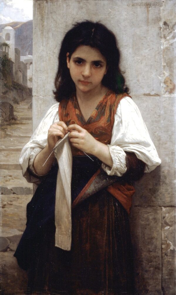 Machine à tricoter de William Bouguereau William Bouguereau 70x120