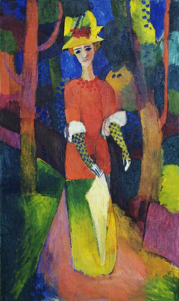 Dame dans un parc – August Macke August Macke 70x120