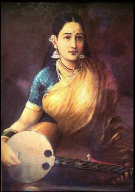 Dame avec Swarbat – Ravi Varmâ Raja Ravi Varma