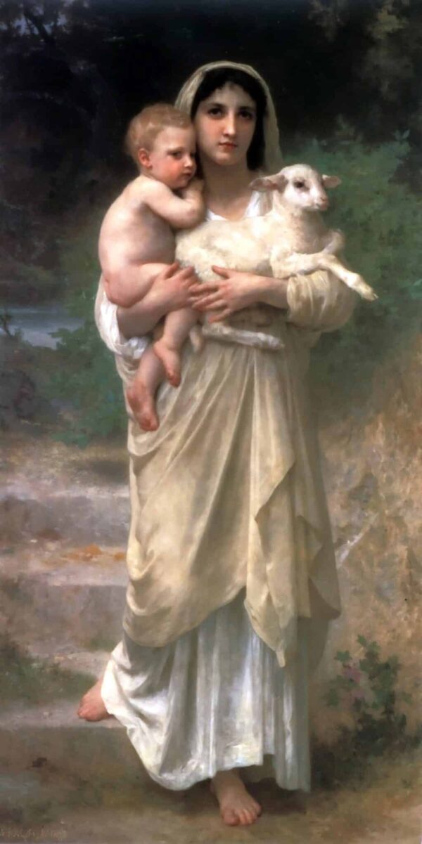 Les Agneaux – William Bouguereau William Bouguereau 70x140