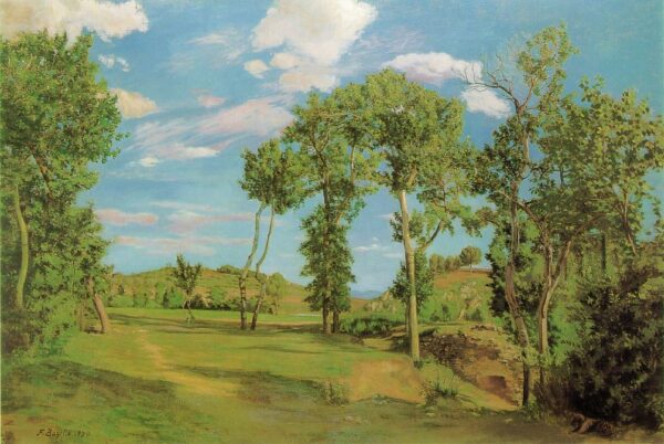 Paysage au bord du Lez – Frédéric Bazille Frédéric Bazille 105x70