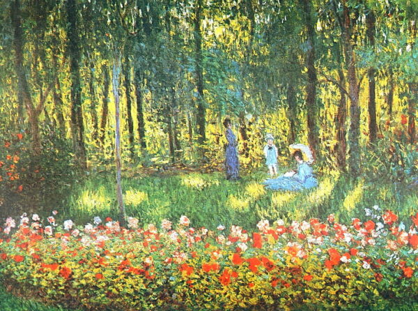 La famille de l’artiste dans le jardin – Claude Monet Claude Monet 85x75