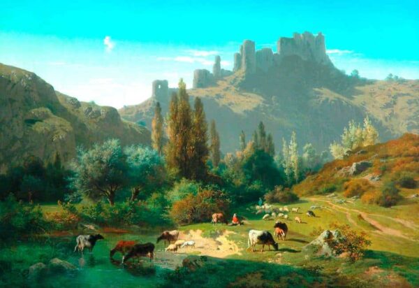 Landscape with Cattle – Rosa Bonheur Rosa Bonheur 105x70