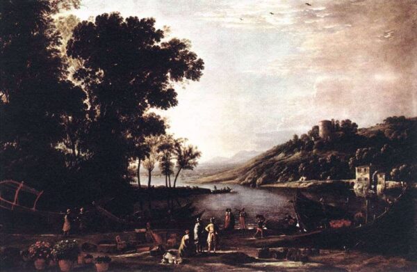 Landscape with Merchants – Claude Lorrain Claude Lorrain 105x70